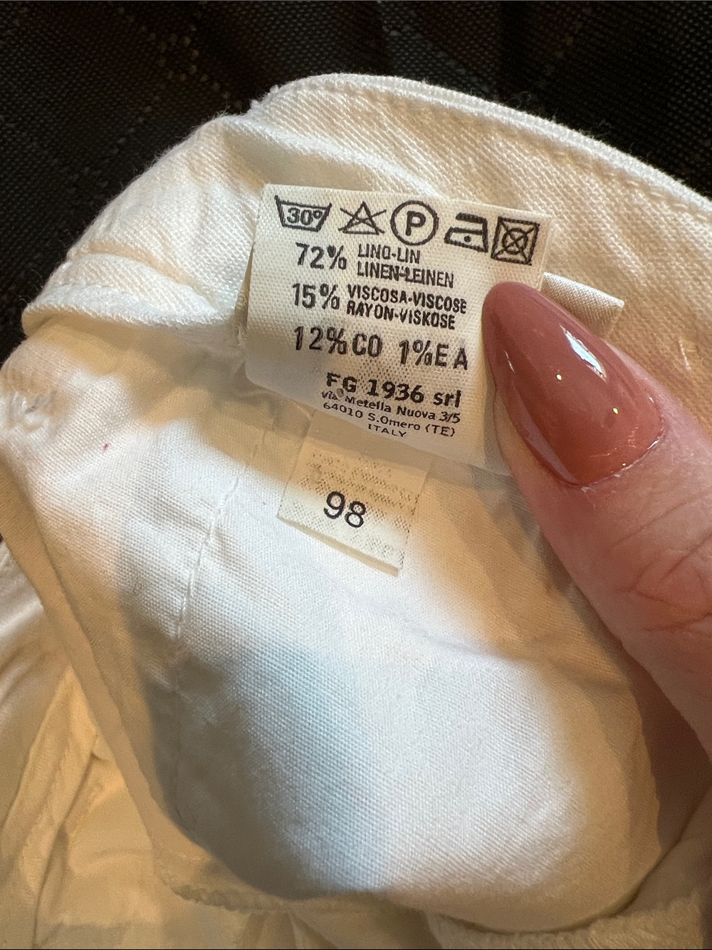 Re-Hash White Linen-Blend Women’s Chinos - Straight Fit - Picture 6 of 9